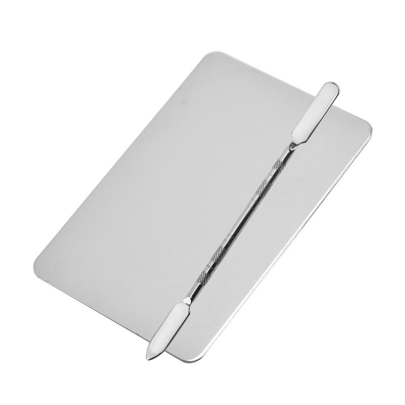 Stainless Steel Nail & Makeup Ring Palette Set