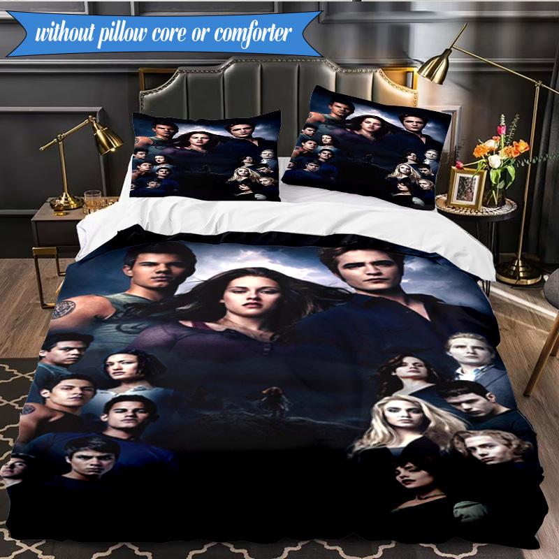 vampire Saga Romance 3pcs K-pop music group Bedding set,Ideal for Bedroom, Dormitory,Including Duvet Cover And 2pcs Pillowcases,Fan gifts