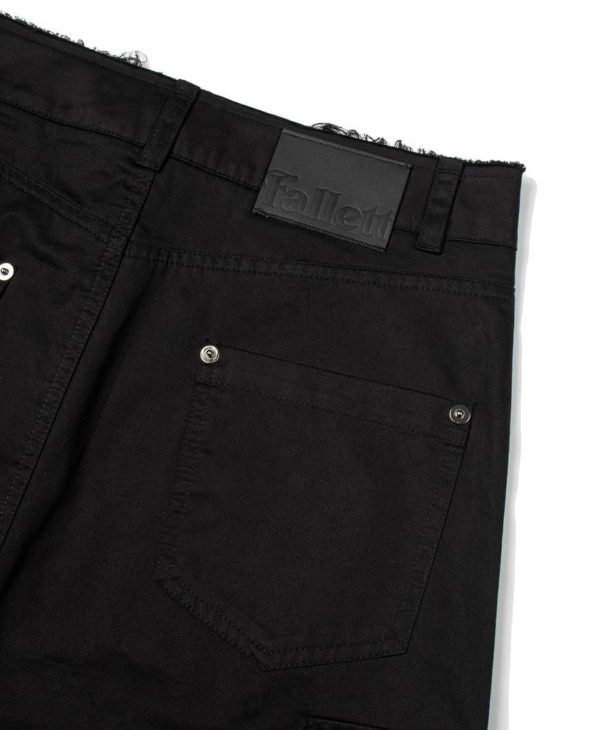 Pallet Long Cargo Shirred Skirt Black