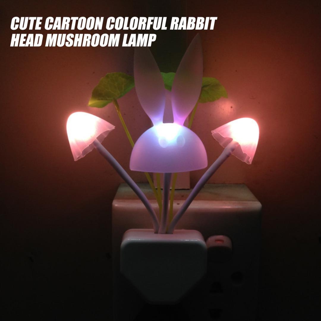 

PDTO Цветочный Гриб Светодиодный Датчик Ночника Подключаемый модуль для Домашней Спальни Лампа Изменение Цвета