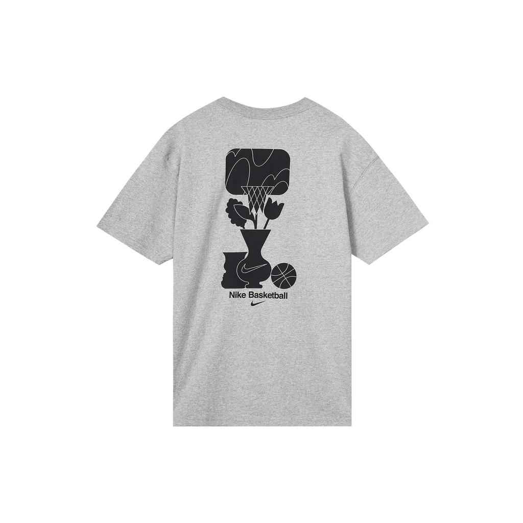 Nike Printed Loose-Fit Crew Neck Casual T-Shirt Men Tops Dark-Grey DQ1906-063