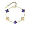 13mm Mote Høykvalitets Firkløver Armbånd 18K Fem Blomster Damearmbånd