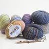 NASKA Medium Set of 5 Hand-knitted Yarn, Mazia, Thick, COL.5, Purple, 50g, Approx. 120m, Balls, W-78