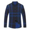 Men's Fashionable Casual Thin Business Plaid Loose Shirt