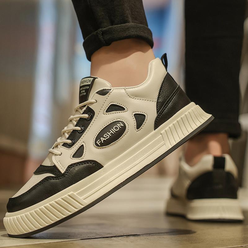 

Men s shoes 2025 new spring breathable platform casual board shoes men s youth versatile trendy sports white shoes 44