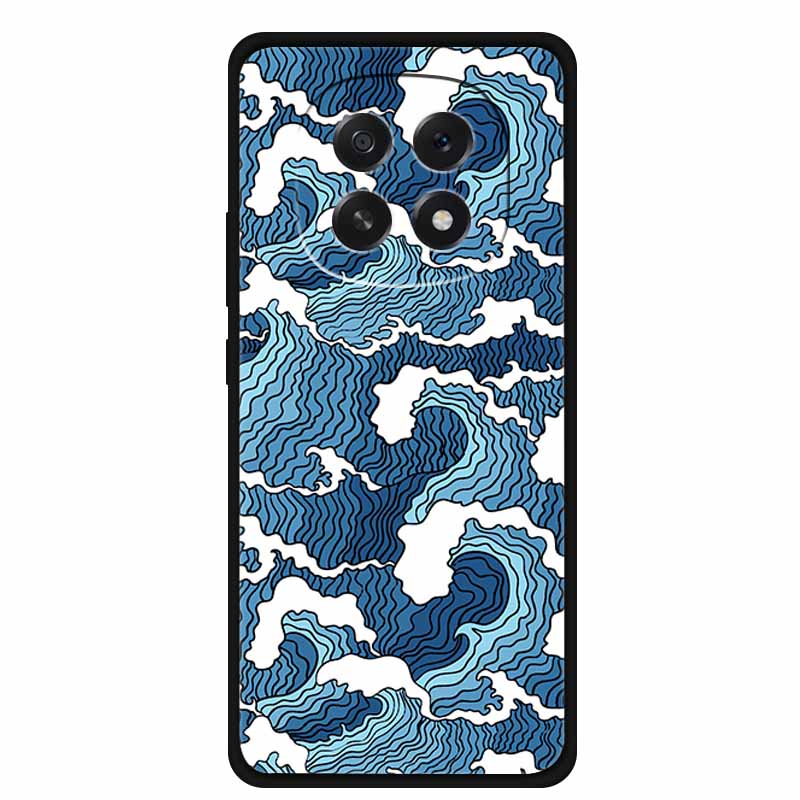 For Oppo A5 5G Phone Case 3D Relief Emboss Flowers Back Cover Black TPU Silicone Soft Case For Oppo A 5 PKQ110 Cases 6.7" Fundas