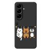 For Samsung Galaxy A56 5G Case Three Animal Dolls Pattern Printing Straight Edge TPU Phone Back Cover