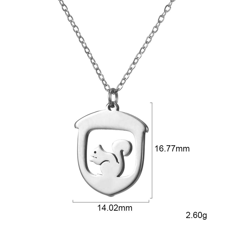 Cazador Stainless Steel Animal Pendant Necklace Cute Cat Dog Pet Whale Elephant Fish Penguin Necklaces Jewelry Gift for Women