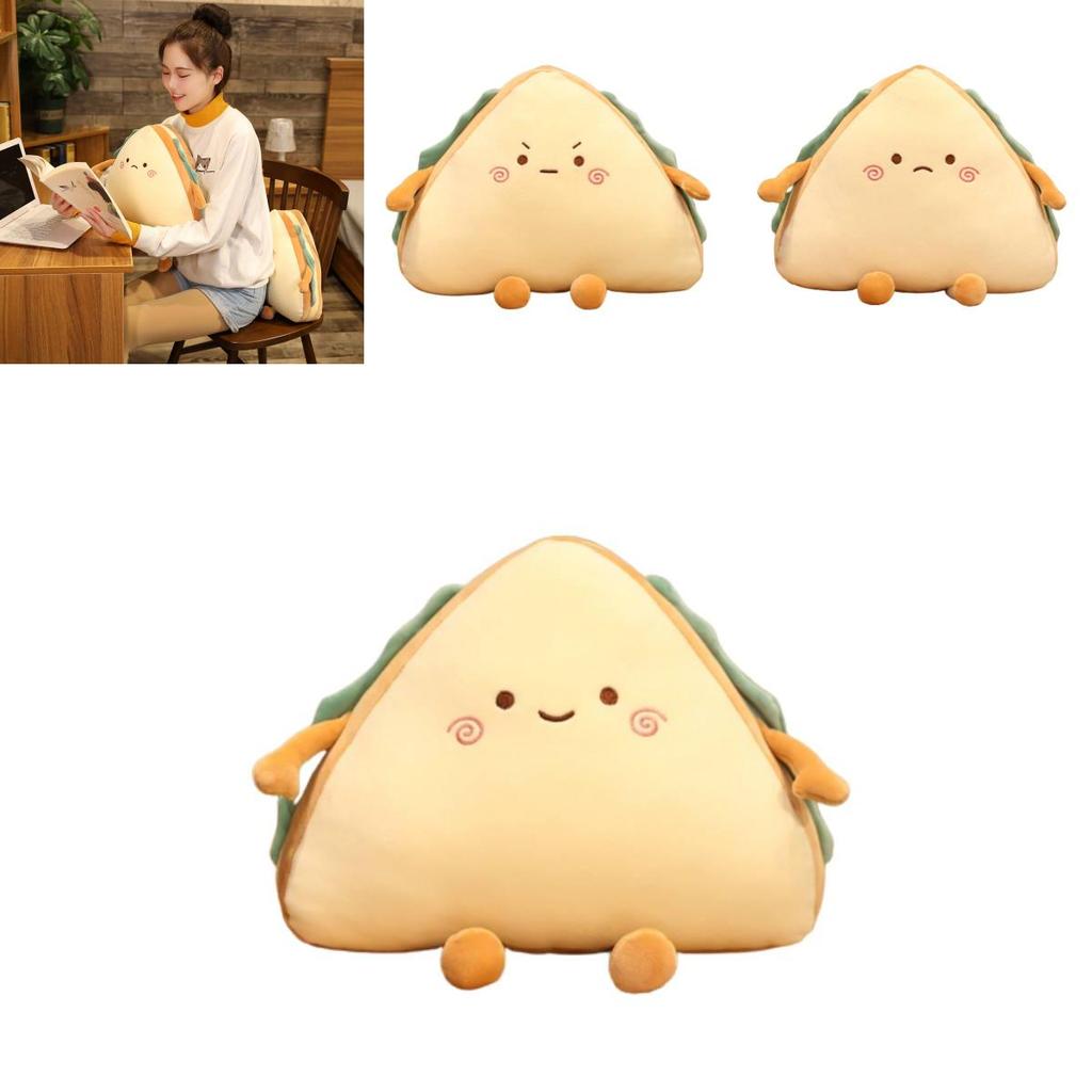 Cute And Cozy Sandwich Cake Plush Pillow Cushion With Four Expressions