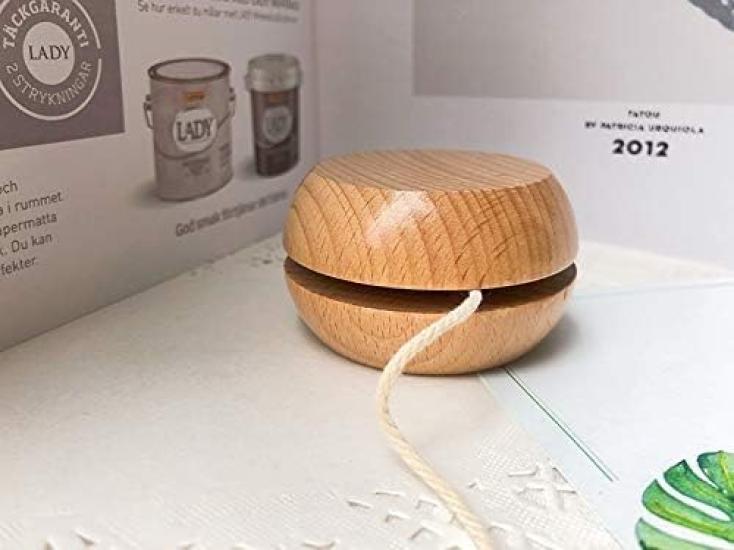 Wooden yo-yo for beginners, fun for both adults and children, paintable, perfect for Christmas or birthdays. [Product Code]