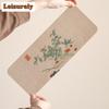 Miscellaneous Vegetables Twelve Openings Rectangle Tea Table Mats Zen Drink Coaster Dinner Table Cloth Mat Chinese Tea Set Craft