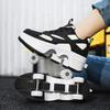 Doppelreihe Deformationsrad Automatische Laufschuhe Unsichtbare Verformung Rollschuh 2 in 1 Abnehmbare Riemenscheibe Skate Skaten Parkour