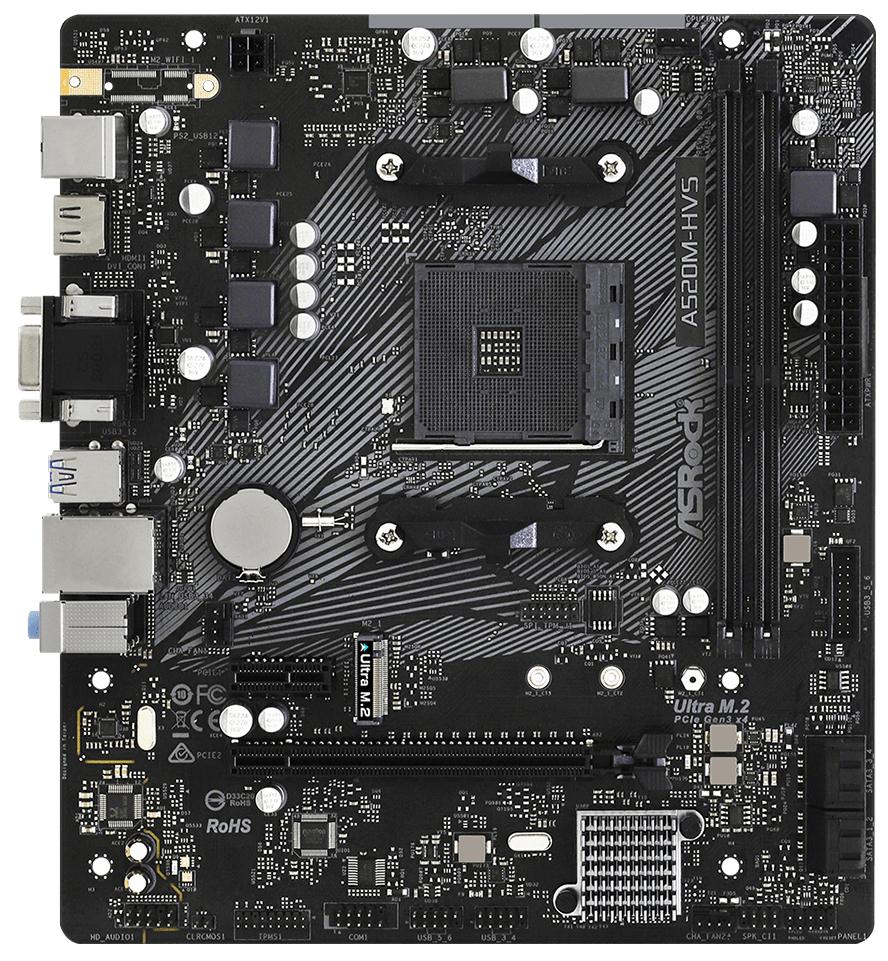 ASRock A520M-HVS Motherboard (sAM4, AMD A520