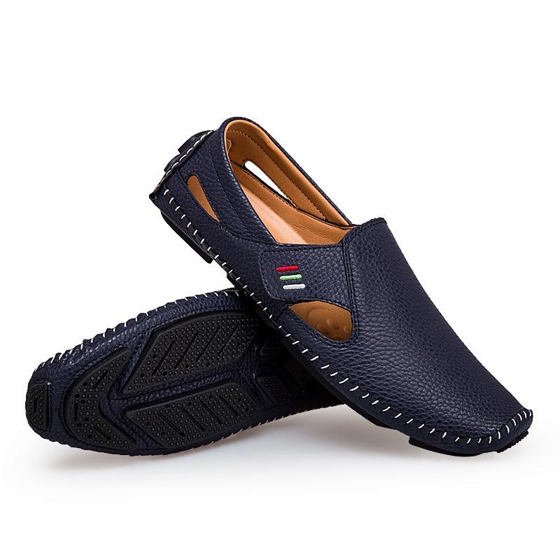 2017 New Fashion Men Casual Shoes With Premium Quality Hollow Leather Slip-on Design