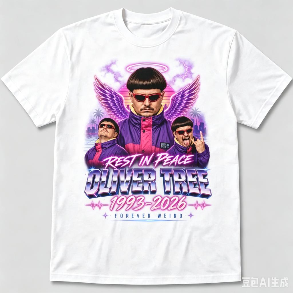 Oliver Tree Retro Shirt Oliver Tree Fan Commemorative Cotton Tshirt 2026 Summer Unisexs Wounisexs Sportswear Fan Clothing Y2k Style