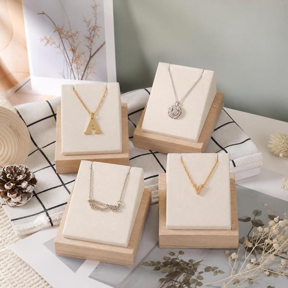 Pendant Display Necklace Display Stand Bamboo Material Jewelry Display Rack