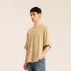 CROQUIS Men's 2024 Autumn Loose Fit Round Neck Cotton Blend T-Shirt