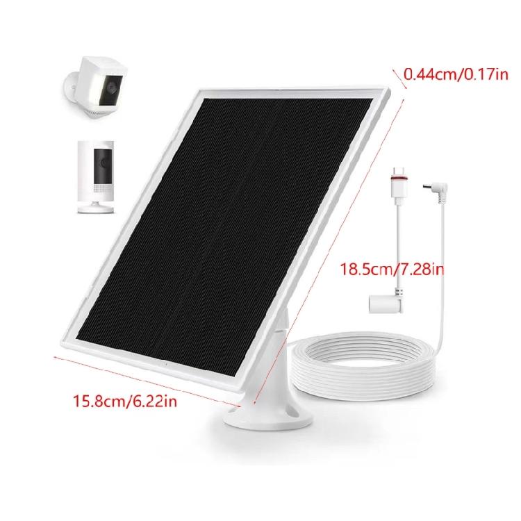 6W 5V Shingled Solar Plate Replacement Waterproof Solar Charging Panel Equipment for Outdoor Security Cameras Enduring