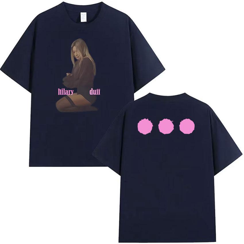 Hilary Duff Tour 2026 Merchandise T-shirt Unisex Dames Harajuku Kleding Esthetische Tops T-shirts Casual 100% Katoen Korte Mouw T-shirt