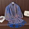 Paisley Pashmina Shawl Scarf Women Jacquard Cashew Printed Scarves Flowers Borders Female Tassel Blanket Wraps Ethnic Shawls