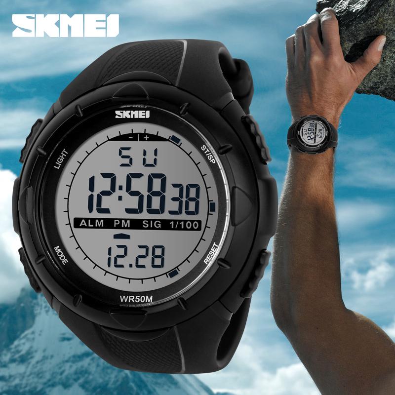 SKMEI 1025 reloj hombre Fashion Simple Sport watch Men Military Watches Alarm Clock Shock Resistant Waterproof Digital Watch