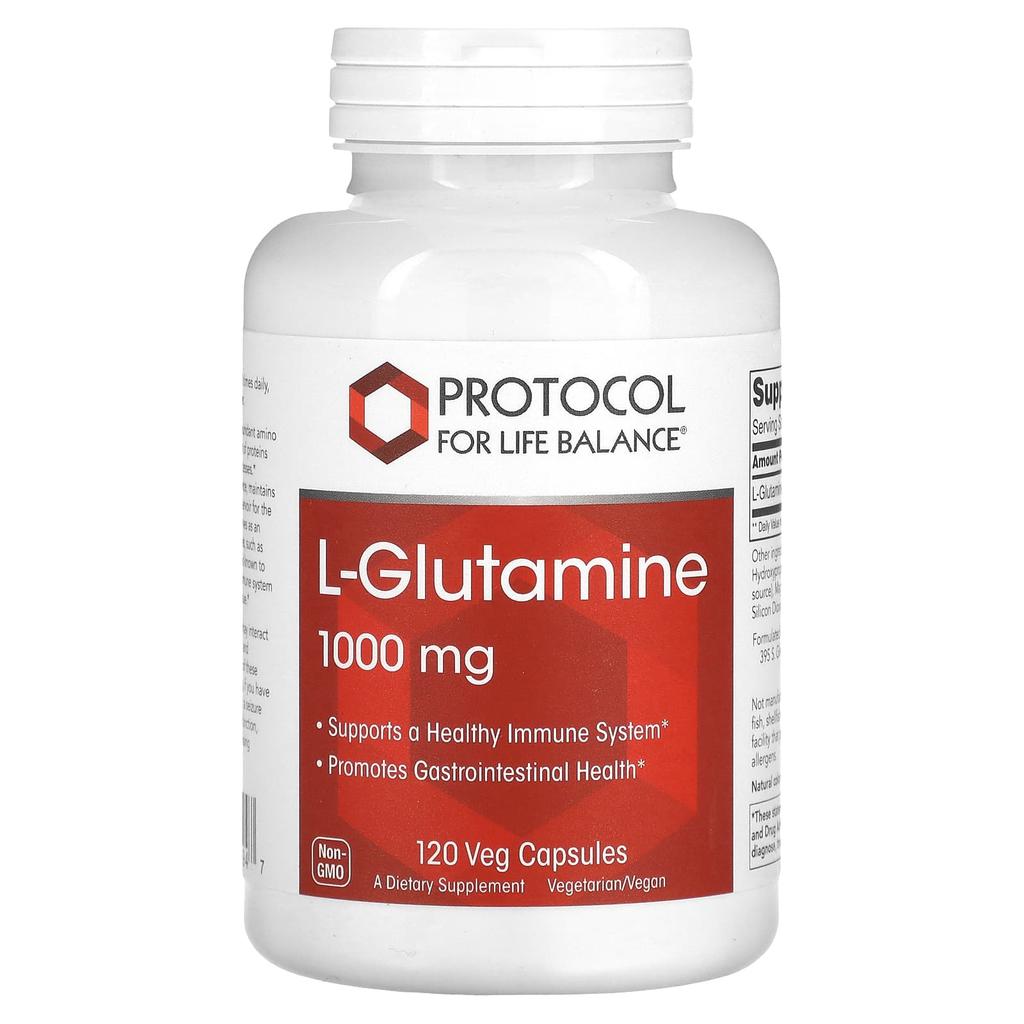 L-Glutamine, 1,000Mg, 120 Veggie Caps