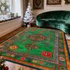 Green Christma Style Living Room Carpet Persian Retro Decoration Christma Tree Side Plush Rug Bedroom Easy Clean Soft Floor Mat
