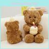 Bear Birthday Cake Animal Plush Toy Cartoon Stuffed Doll Room Decoration Gift