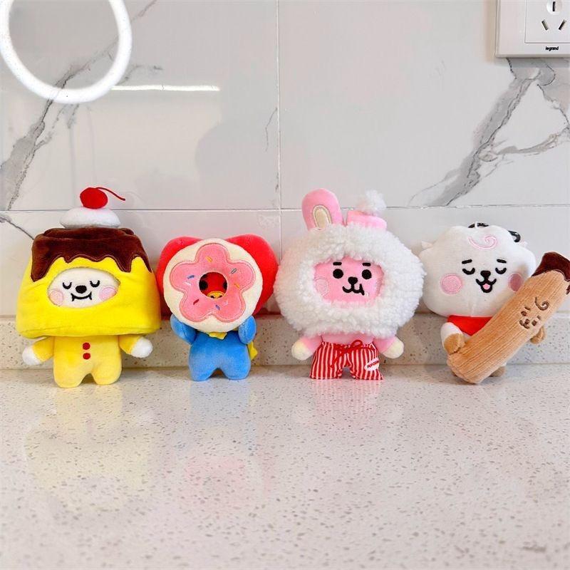 BT21 Idol Dessert Series Plush Toy Hangers, Cute Figurines, Gift Dolls, Hanging Bags, Idol Souvenirs, Birthday Gifts