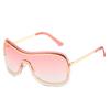 New high-end retro Millennium Spice Girls rimless one-piece sunglasses European and American future sunglasses