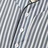 Men's 2025 V-Neck Striped Short Sleeve Loose Nightshirt