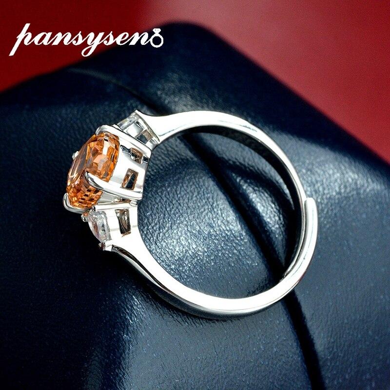 Sparkling 100 %925 Sterling Silver Oval 7 *9mm Red Pink Blue High Carbon Diamond Adjustalbe Rings For Women Fine Jewelry