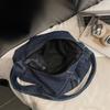 Trendy Korean Simple Crossbody Bag Winter Fashi Denim Shoulder Bag with Multiple Pockets Large Capacity Casual Commuting Bag