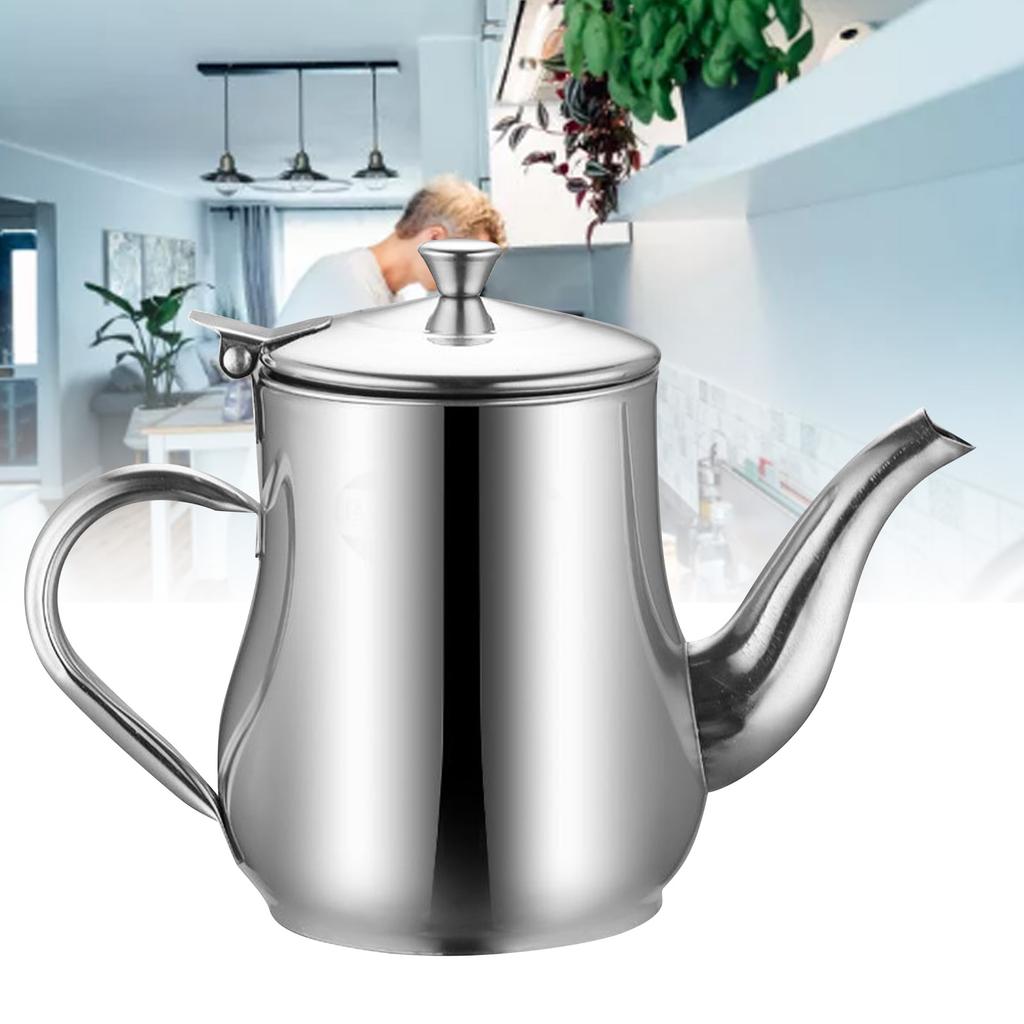 Ölkanne aus Edelstahl, multifunktional, auslaufsicher, hitzebeständig, Ölflasche, Essigtopf für die Küche