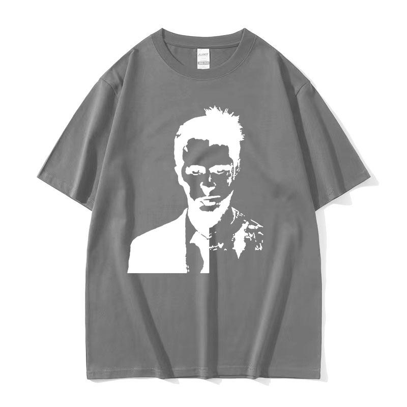 

Retro Fight Club Print Pattern Tshirt for Unisex Summer Casual Tshirt Streetwear Suitable for Both Unisex and Women L
