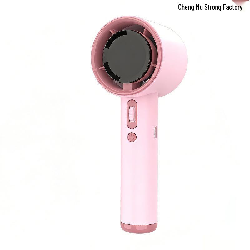 

2026 Bladeless 199-Speed Handheld Turbine Fan with Stepless Control for Outdoor Use 60x59x165mm рожевий