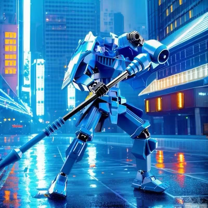 13-Joint Articulated Mecha Figure: 3D Toy Armor for Kids' Creative Assembly