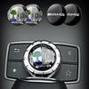 HAKY6 29mm Car Central Multi-media Control Button Keys Sticker For Mercedes Benz B/C/E/S Class A Class C200L GLC GLK CLA Accessories