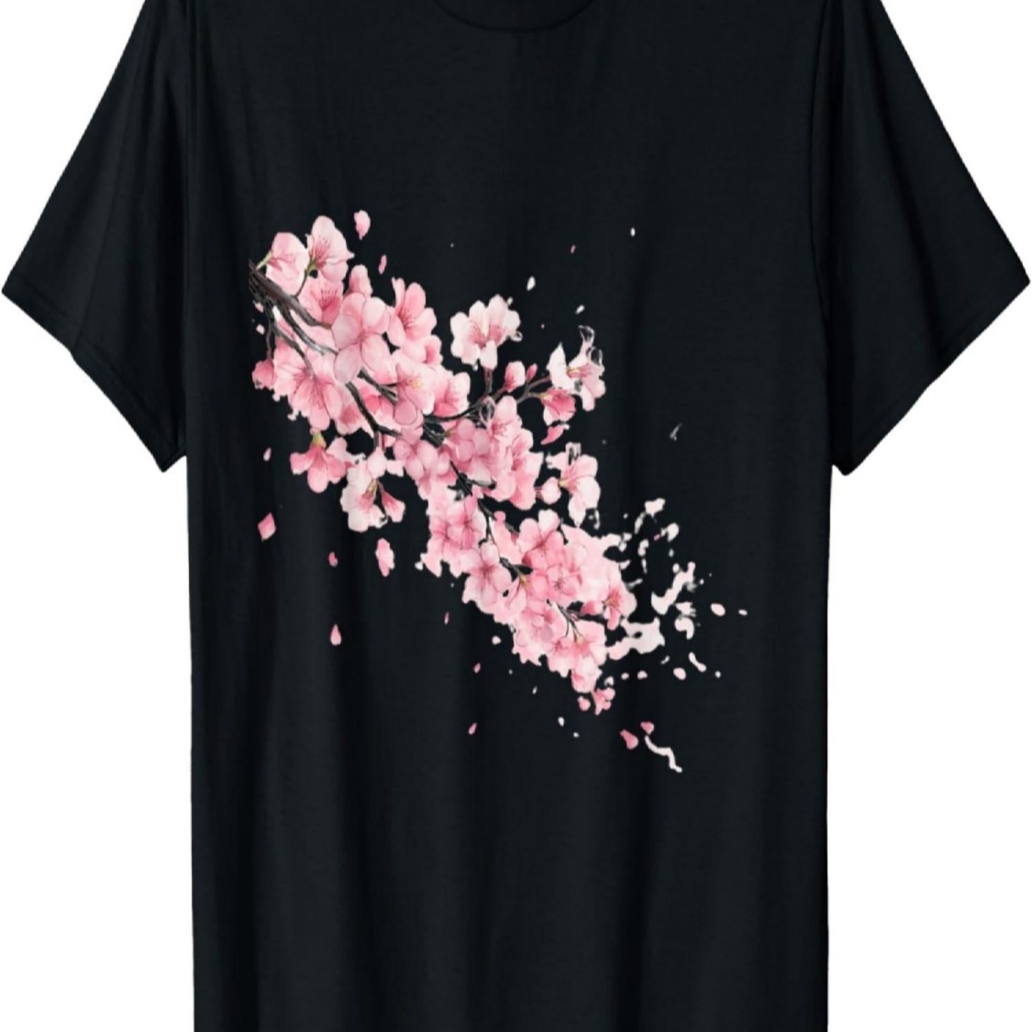 Falling Sakura Cherry Blossom T-Shirt S