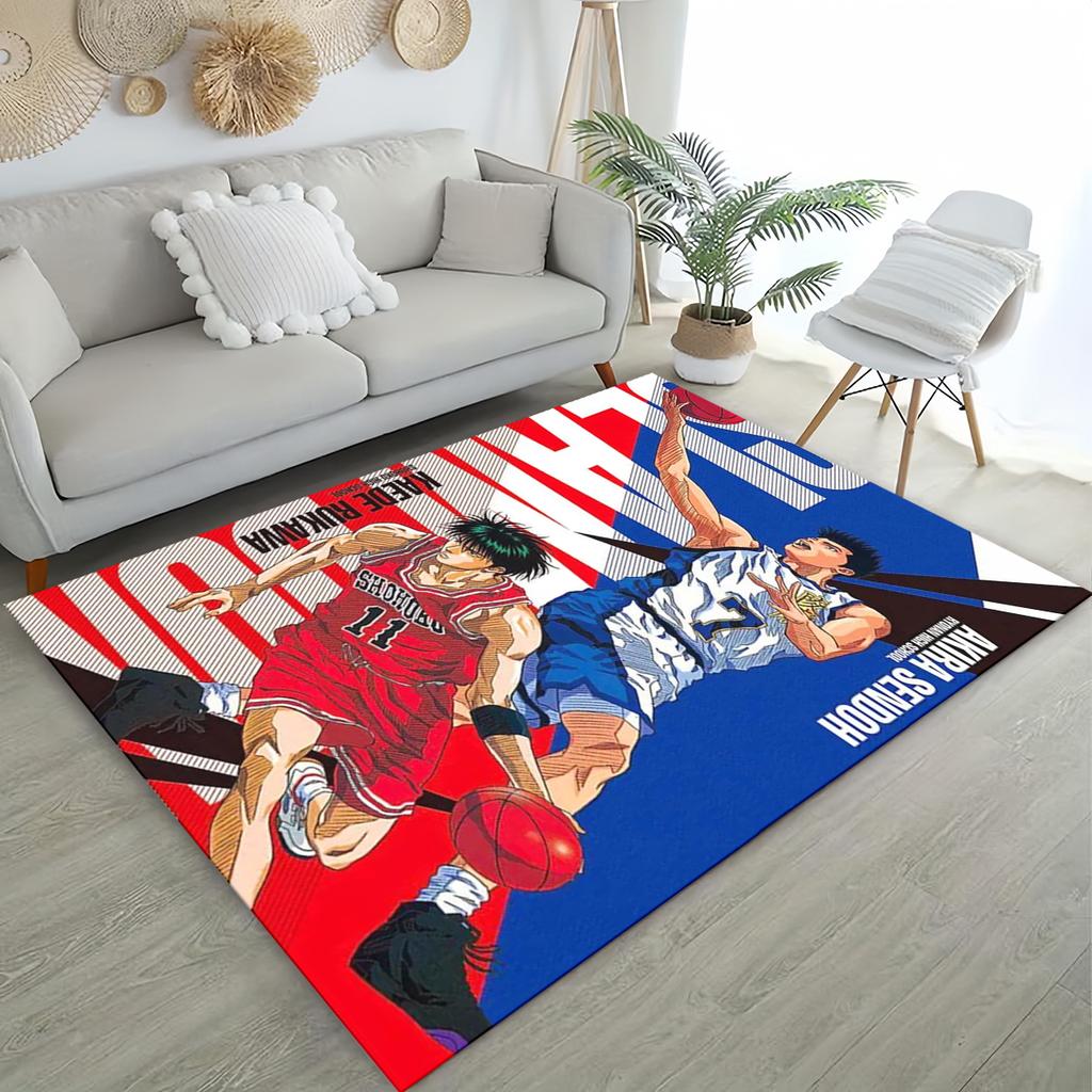 SHOHOKU 27 Style New SLAM DUNK Cartoon Basketball Anime Carpet Rug for Living Room Bedroom Home Sofa,Kid Play Non-slip Floor Mat