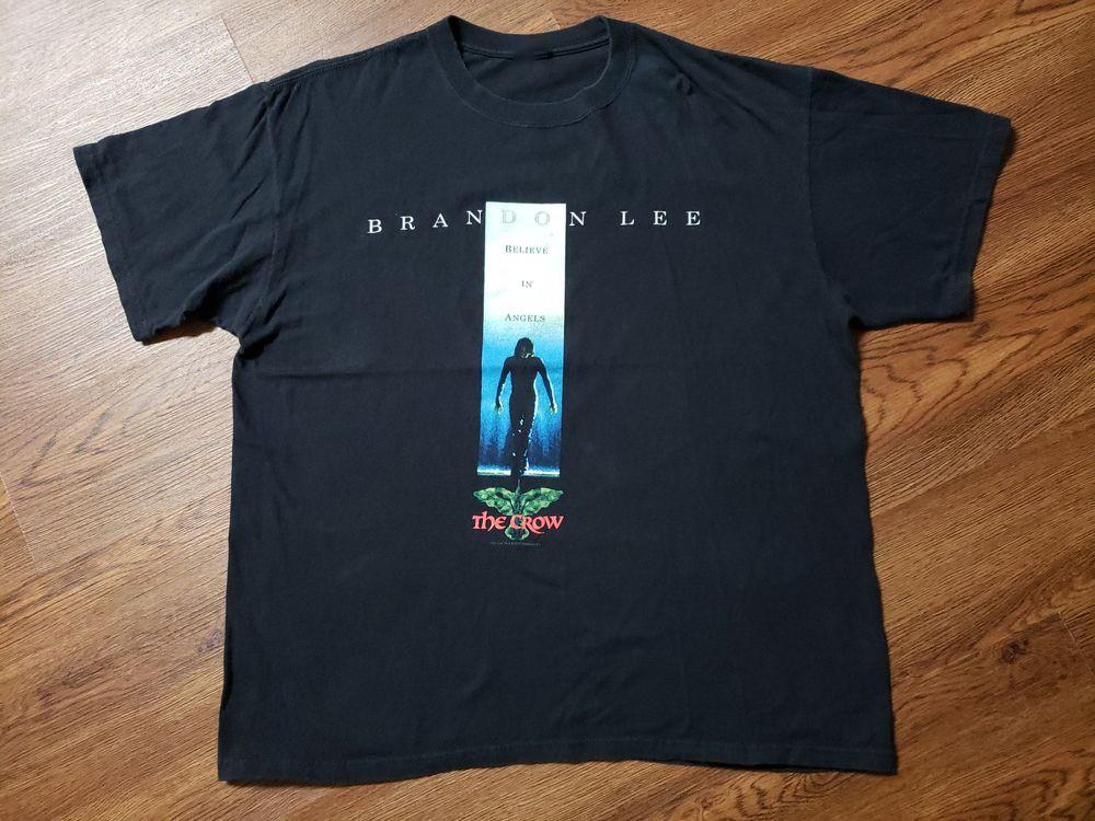 Винтажная футболка The Crow S-5XL Фильм Брэндон Ли Готика Кино Y2K 2004 Перепечатка НОВАЯ Унисекс Футболка XL