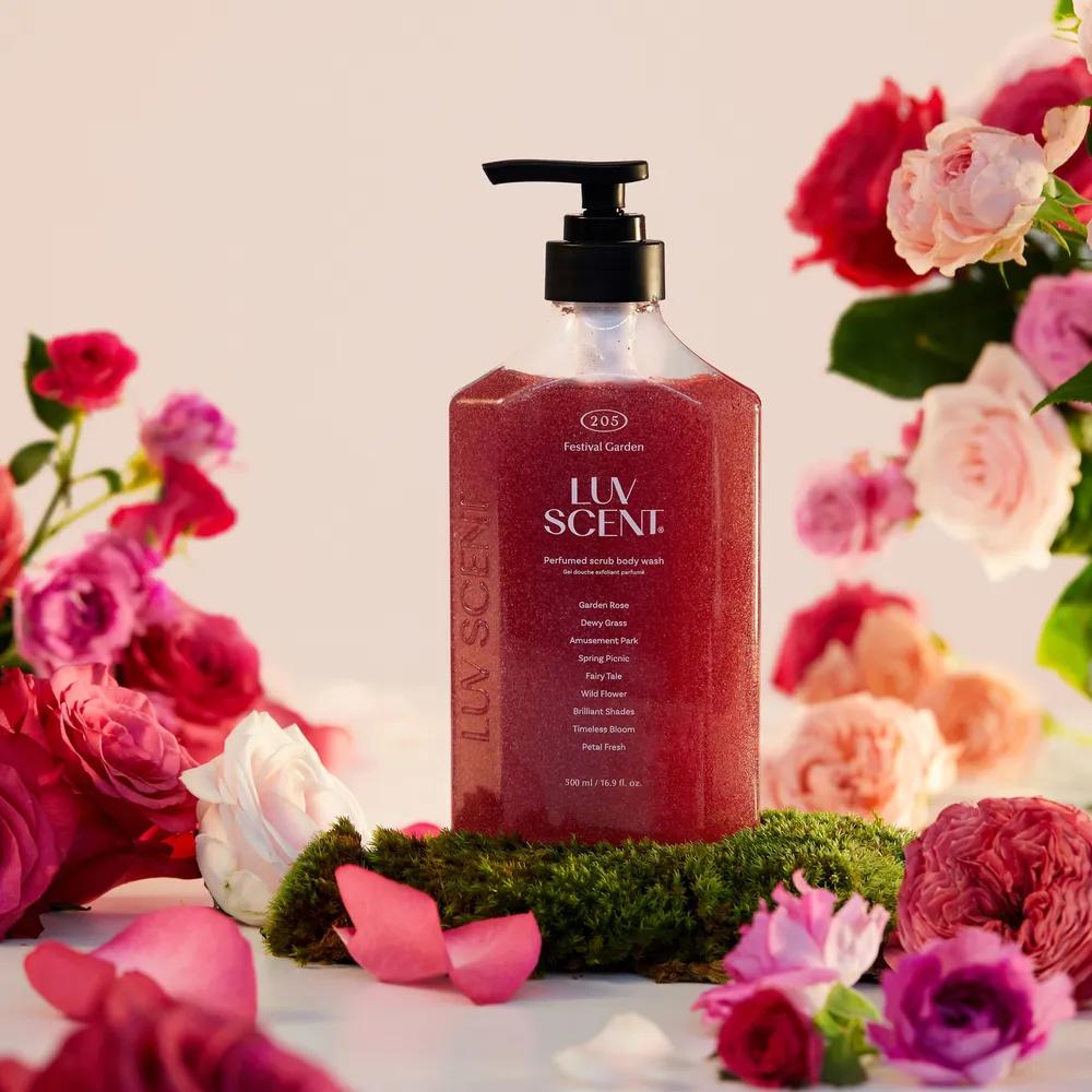 LUV SCENE Fresh Flower Scent Scrub Body Wash 500ml (Select 1 of 4)