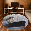 1pc Titanic, Ocean Round Chair mat Area Rug - Non-Slip, Floor Mat for Office, Bedroom, home decor Christmas Gift p0811182