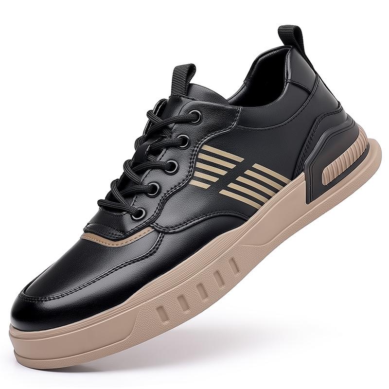 

Модные весенние новые белые спортивные туфли для улицы, повседневная обувь, мужская обувь, кожаная обувь, дизайнерская мода, высококачественные плоские туфли, обувь для скейтборда 44 чёрный