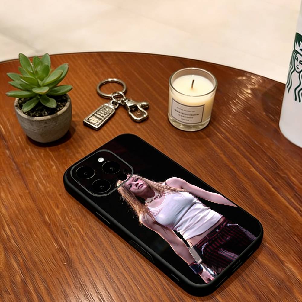 Avril Ramona Lavigne Telefoonhoesje Voor iPhone 17, 16,15,14,13,12,11 Plus,Pro Max, Anderen Siliconen Zwart Zacht Hoesje
