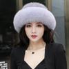 New Women Winter Luxury Knitted Real Mink Fur Bomber Hat Natural Warm Fox Fur Cap Girls Quality Soft 100% Genuine Mink Fur Hats