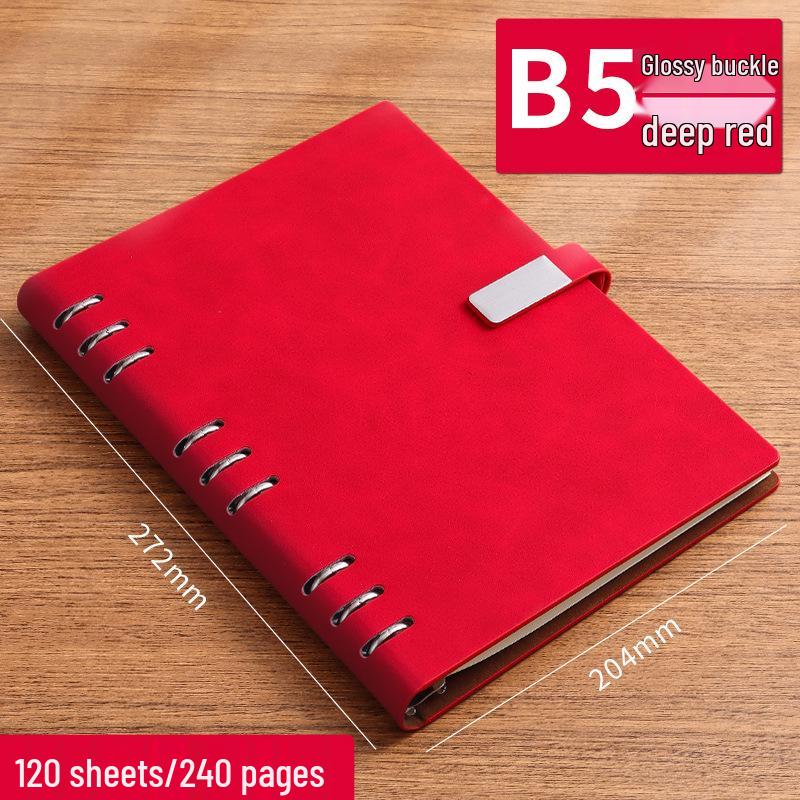 Customizable Simple Business Loose-Leaf Notebook Binder with Printable Logo