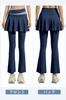 MORGEN SKY Flared Yoga Pants with Layered for and Dance Women's Skirt, Leggings, High-Waisted, Flattering, Leg-Lengthening, Stretch, Yoga, Fitness,
