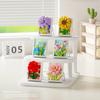 Porta-Retrato Criativo de Blocos de Construção Flores Plásticas Micro Blocos Montagem Brinquedos Infantis Presentes de Dia de Ação de Graças Decoração de Casa