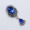 10Pcs 22*52MM NEW Retro Oval Brooch Of Acrylic Rhinestone Buttons Wedding Decoration Party Jewelry Creative Wine Glass Pendant